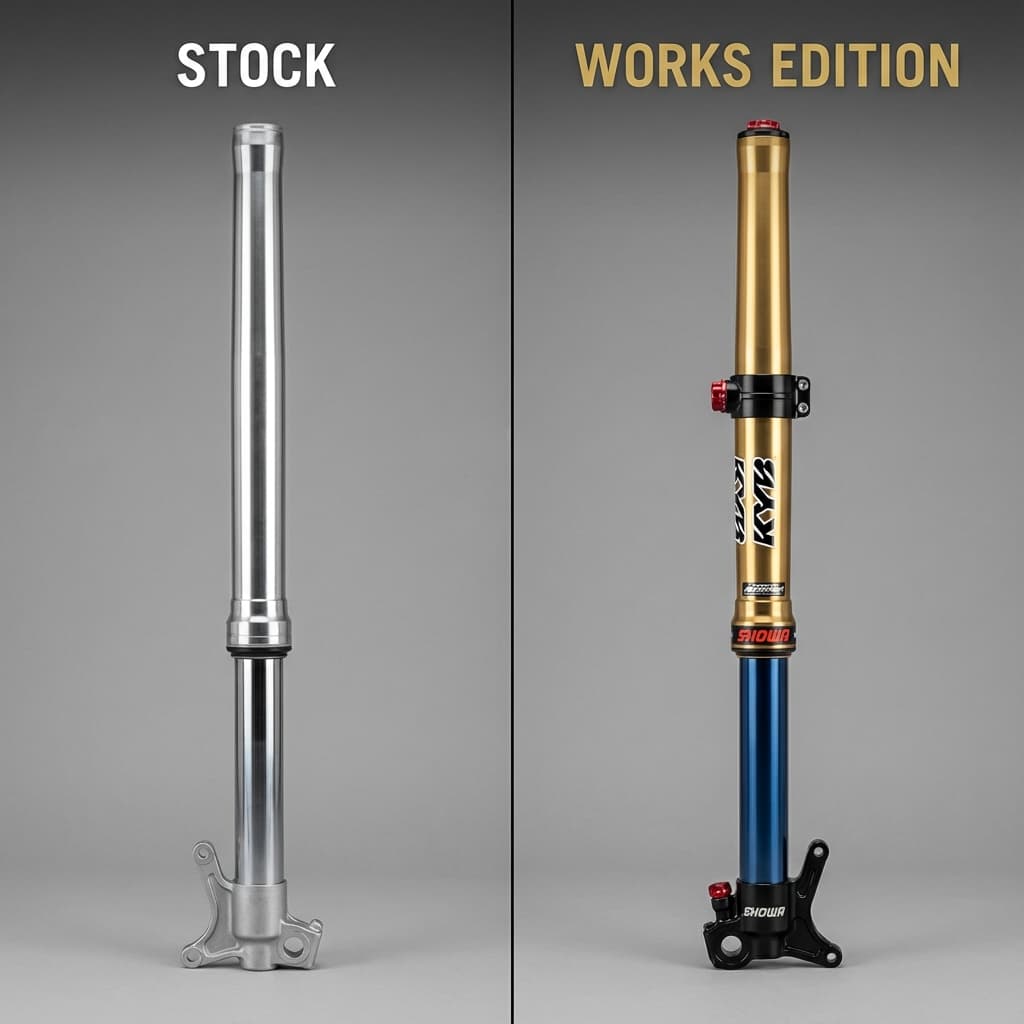 Stock Suspension vs HP Race Development A-Kit Conversion